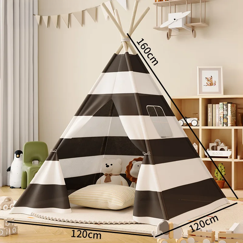 Nordic Haven Kids Teepee – 1.35M-1.6M Cotton Canvas Play Tent