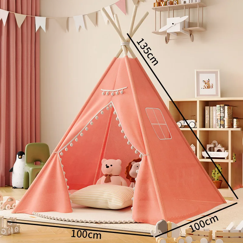 Nordic Haven Kids Teepee – 1.35M-1.6M Cotton Canvas Play Tent