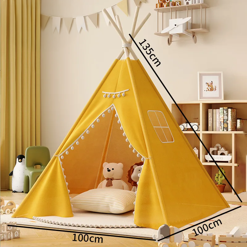 Nordic Haven Kids Teepee – 1.35M-1.6M Cotton Canvas Play Tent