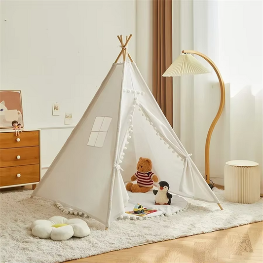 Nordic Haven Kids Teepee – 1.35M-1.6M Cotton Canvas Play Tent